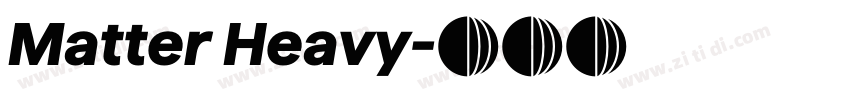 Matter Heavy字体转换